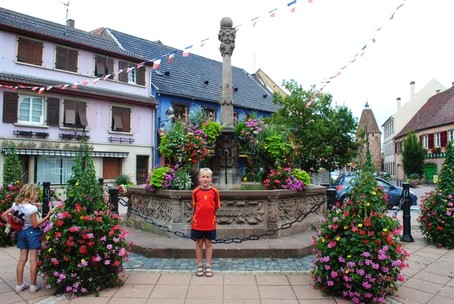 La fontaine fleurie de Mutzig