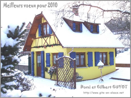 Le gite en alsace sous la neige en d�cembre 2009