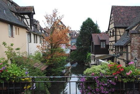 La petite Venise dans la vieille ville de Colmar