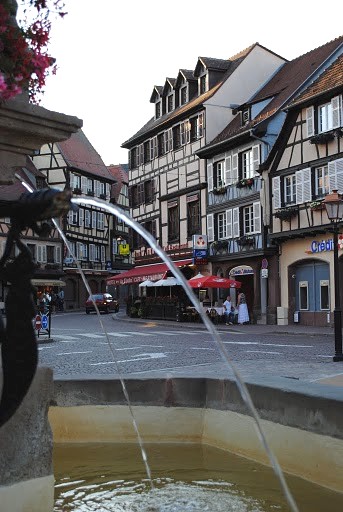 La fontaine d'Obernai sur la place du march