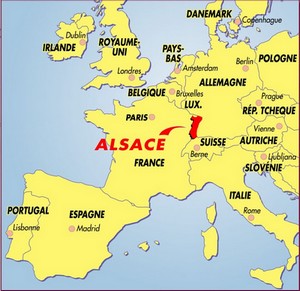 L'alsace est au coeur de l'europe