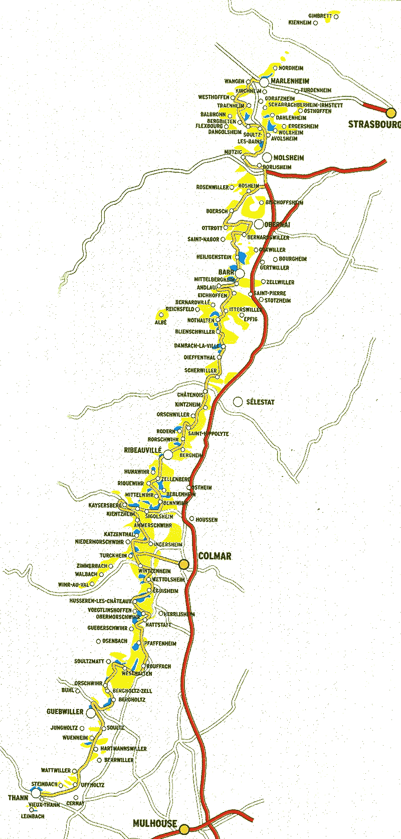 La route des vins d'alsace