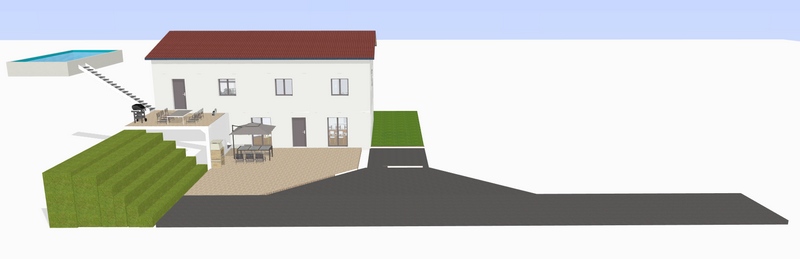 Terrain  vendre  Bagnols sur Cze - proposition implantation maison 126m +82m
