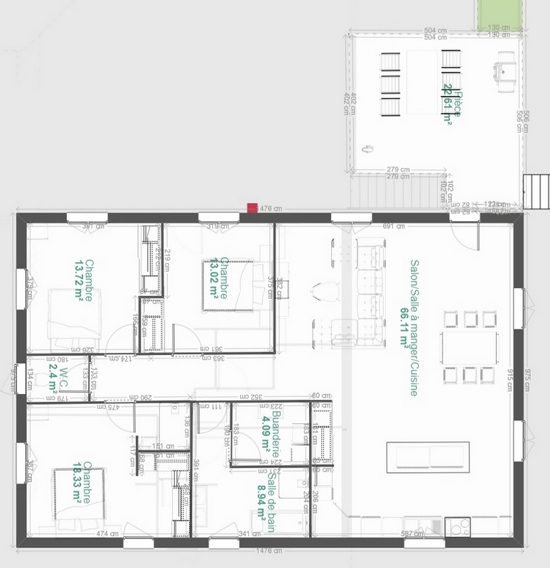 Terrain  vendre  Bagnols sur Cze - proposition implantation maison 126m +82m