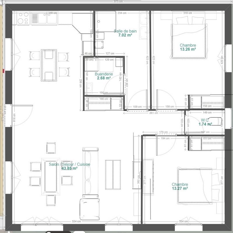 Terrain  vendre  Bagnols sur Cze - proposition implantation maison 126m +82m