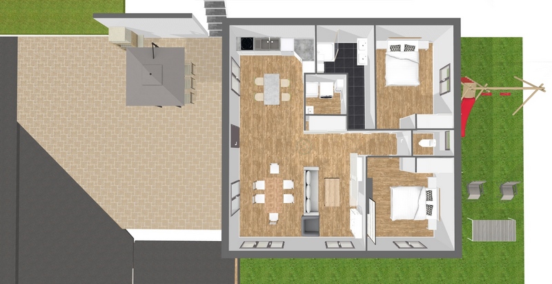 Terrain  vendre  Bagnols sur Cze - proposition implantation maison 126m +82m