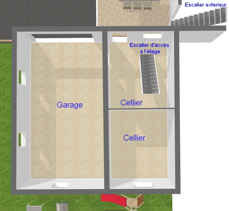 Terrain  vendre  Bagnols sur Cze - proposition implantation maison 126m sur garage