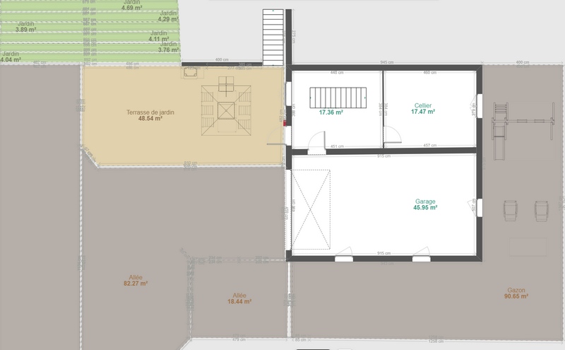 Terrain  vendre  Bagnols sur Cze - proposition implantation maison 126m sur garage