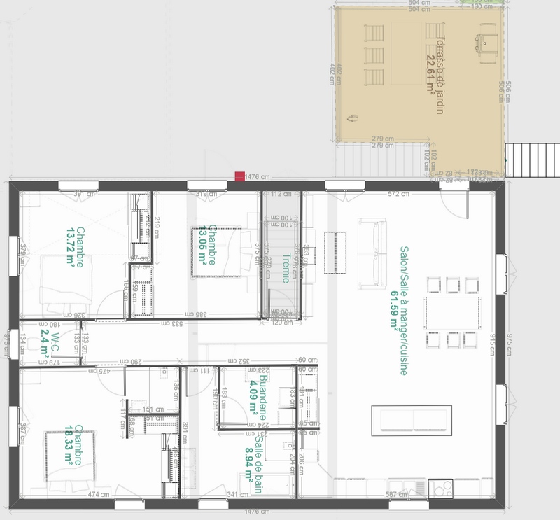 Terrain  vendre  Bagnols sur Cze - proposition implantation maison 126m sur garage