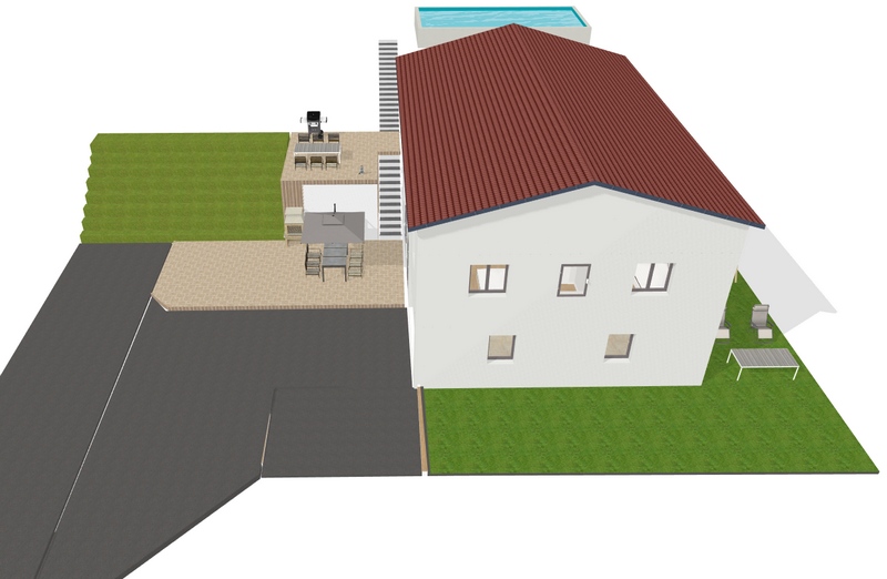 Terrain  vendre  Bagnols sur Cze - proposition implantation maison 126m sur garage