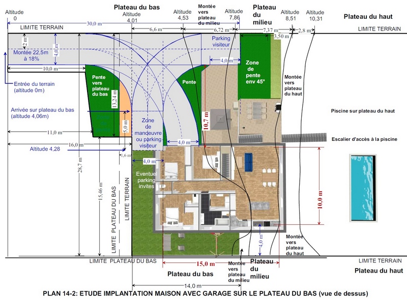 Terrain  vendre  Bagnols sur Cze - proposition implantation maison 126m sur garage