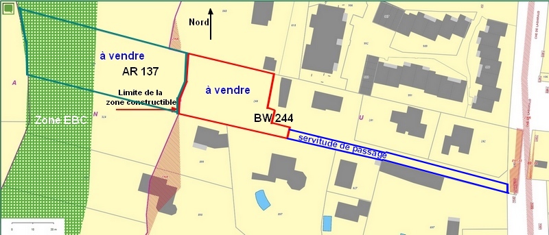 Parcelles du terrain  vendre  Bagnols sur Cze