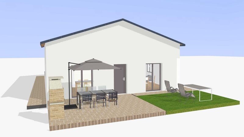 Terrain  vendre  Bagnols sur Cze - proposition implantation maison sur palier du haut