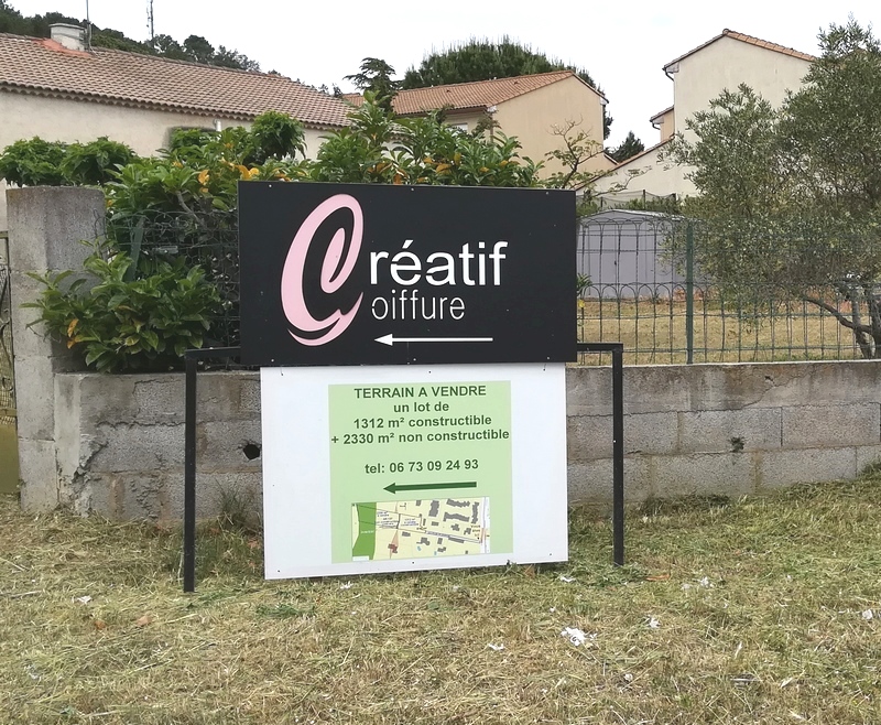 Pancarte terrain  vendre  Bagnols sur Cze