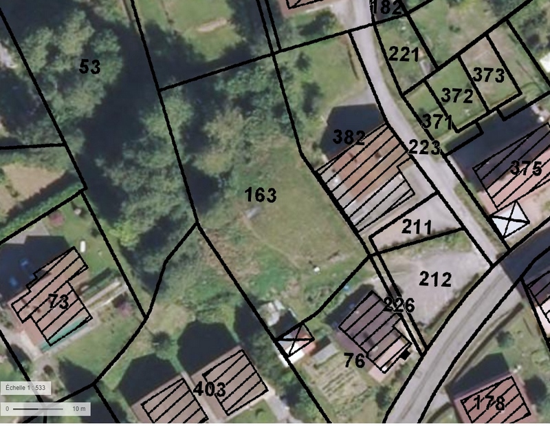 Terrain à vendre à Gérardmer - les parcelles vues d'avion
