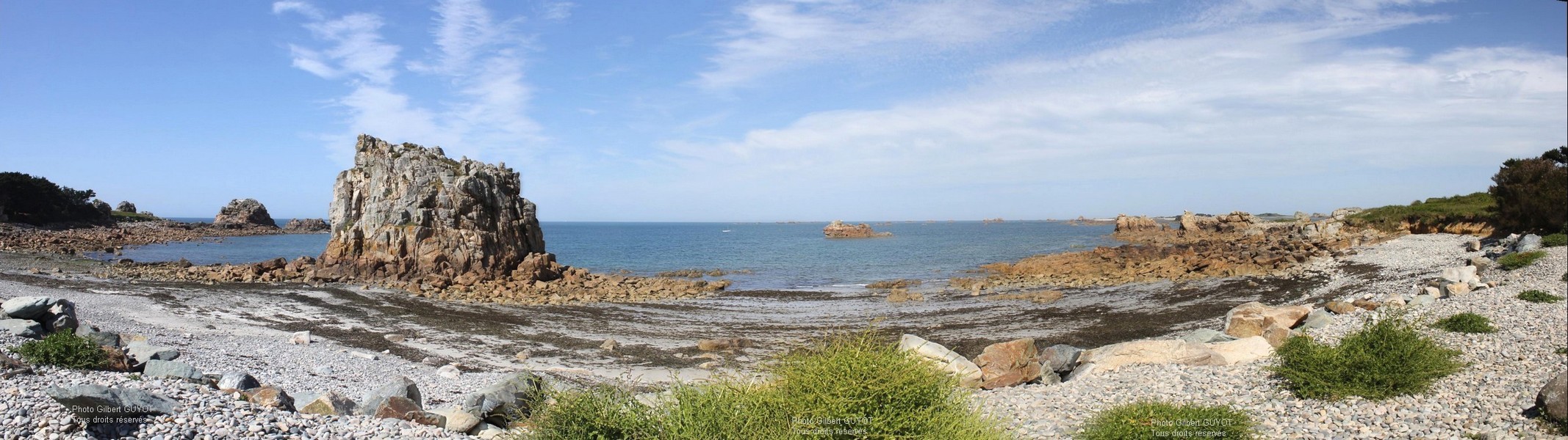 Vue de la pointe du chteau dans les ctes d'armor en Bretagne